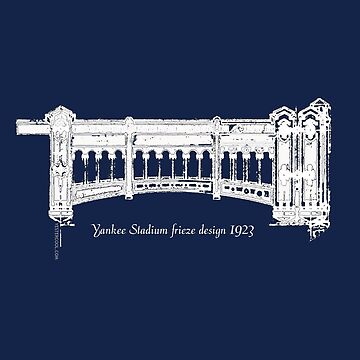 Yankee Stadium frieze design 1923 Sticker for Sale by YesterCool Designs