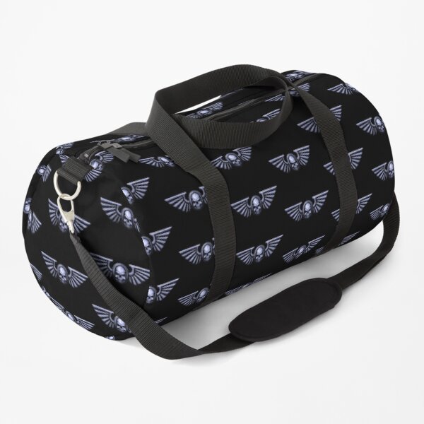 Imperial Skull and Wings Silver Duffle Bag