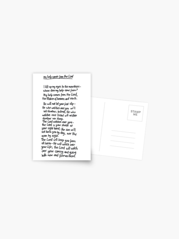 My Help Comes From The Lord {Postcard} My Help Comes From The Lord {Postcard}