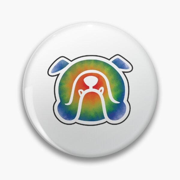 Item preview, Bulldog sticker in tie dye - English Bully breed bias - colorful Bulldog - Bulldog mascot gift idea designed and sold by smooshfaceutd.