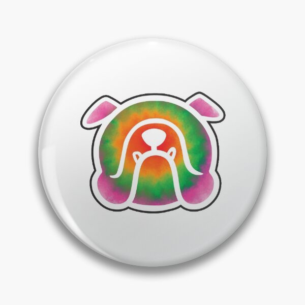 Item preview, Bulldog face purple & pink tie dye - English Bully dog breed bias - colorful Bulldog - Smooshface United designed and sold by smooshfaceutd.