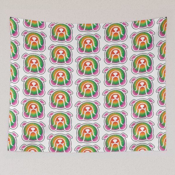 Item preview, Bulldog face purple & pink tie dye - English Bully dog breed bias - colorful Bulldog - Smooshface United designed and sold by smooshfaceutd.