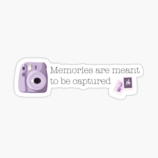 Polaroid Camera Sticker, Dreamy Polaroid Sticker, Cute Purple Vinyl Sticker,  Purple Camera Dog Sticker, Kawaii Camera Sticker, Lucky Charm 
