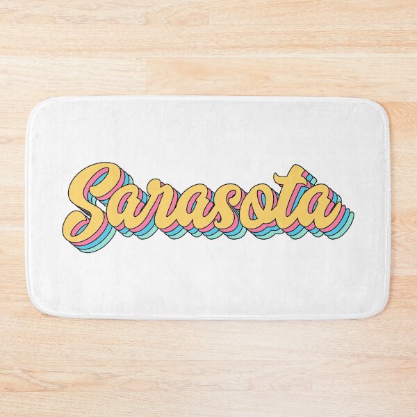 Item preview, Sarasota Retro Yellow Script designed and sold by modeoftravel.