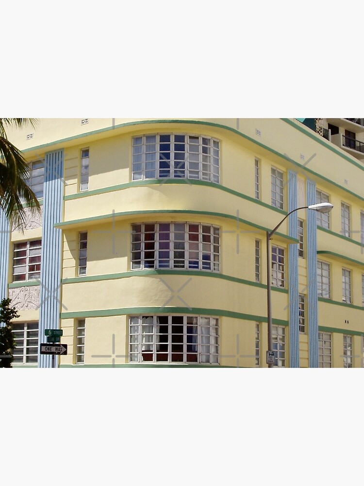 Corner of Yellow Miami South Beach Art Deco Building by billingtonpix