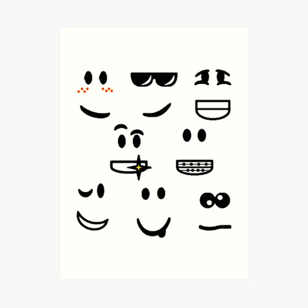 Awesome Face Emoji Art Print By Shifterdesign Redbubble - awesome face stencil roblox