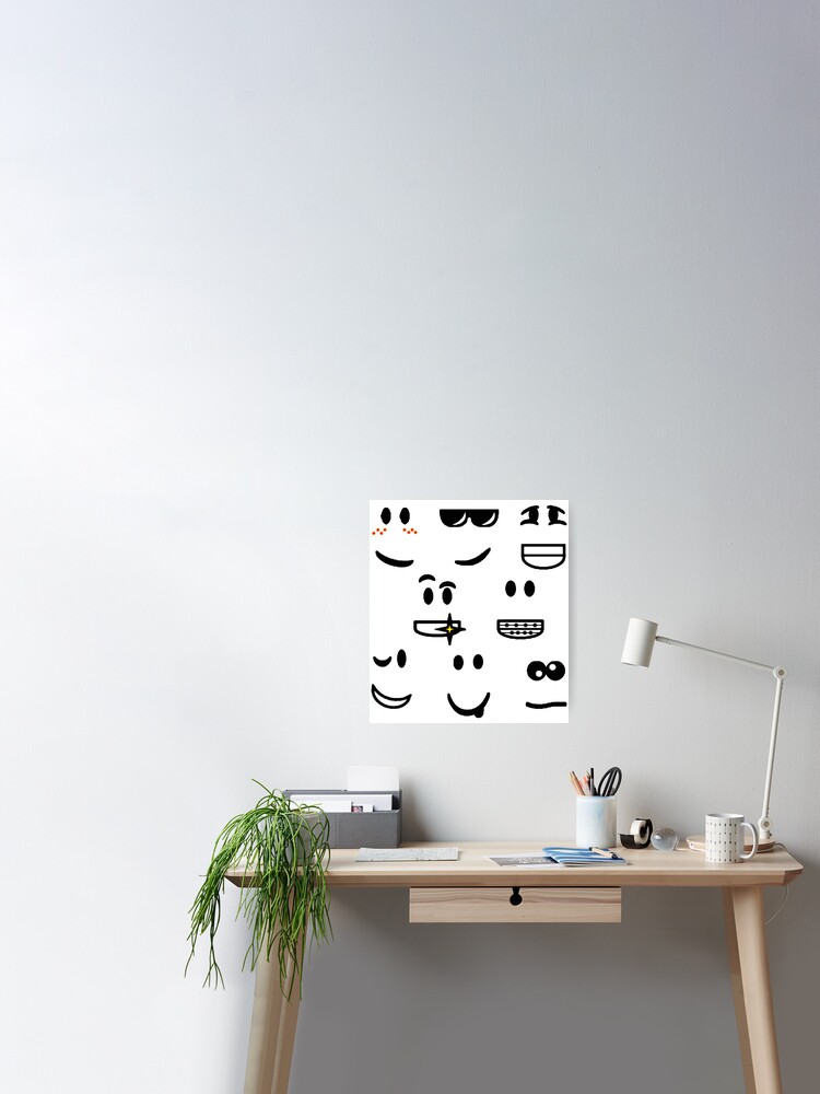 Roblox Faces Pattern Poster By Dennieb Redbubble - roblox camping reddit