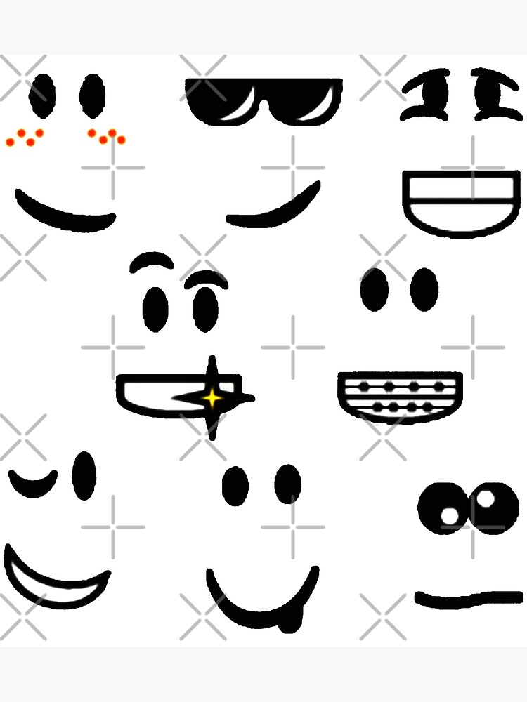 Roblox Faces Pattern Greeting Card By Dennieb Redbubble - all roblox faces images
