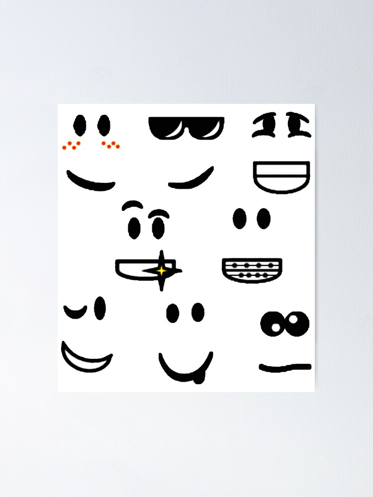 Roblox Faces Pattern Poster By Dennieb Redbubble - d face roblox