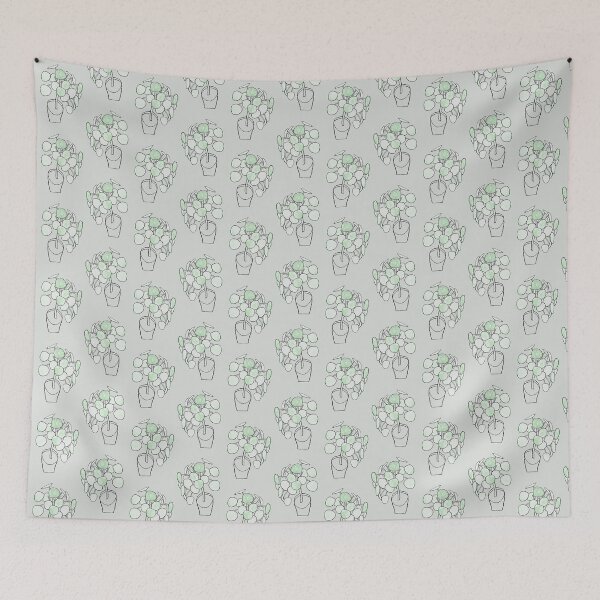Item preview, Pilea peperomioides Houseplant Drawing designed and sold by Chee Sim.