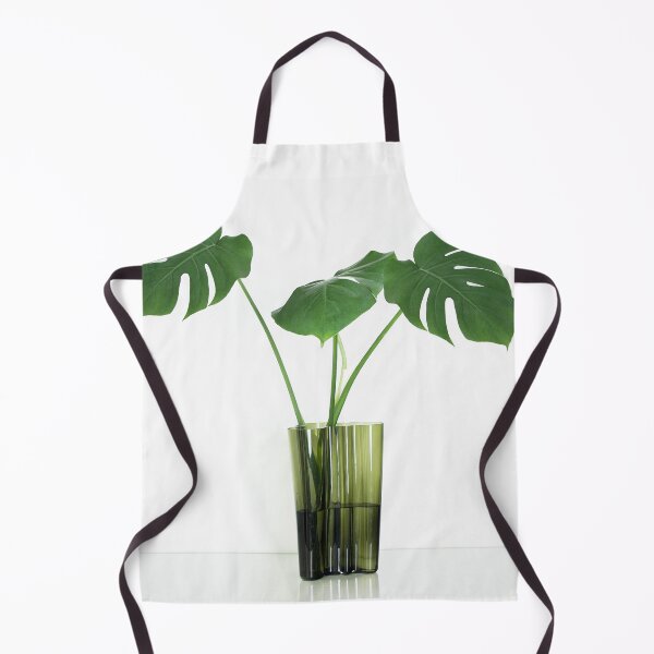 Item preview, Monstera Deliciosa aka Swiss Chees Plant baby in green vase, white background designed and sold by HTPOP.