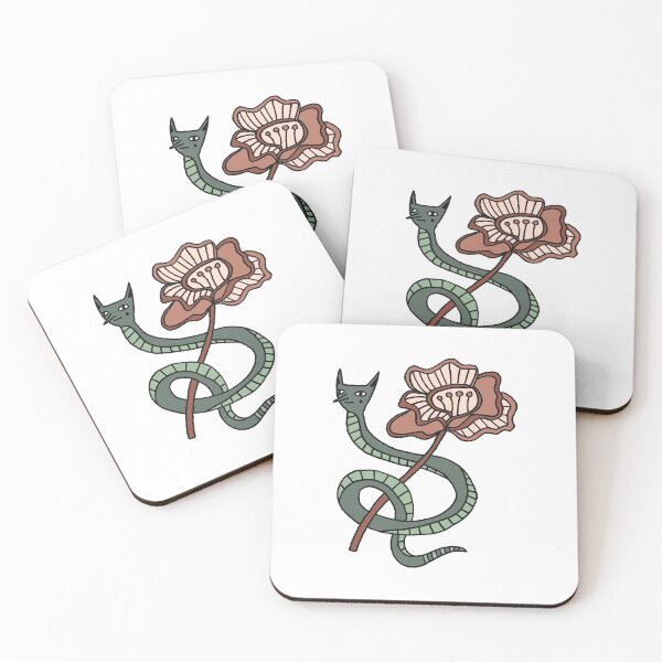 Item preview, Flower Snake in Sage Green & Dusty Rose designed and sold by cosmicmouse.