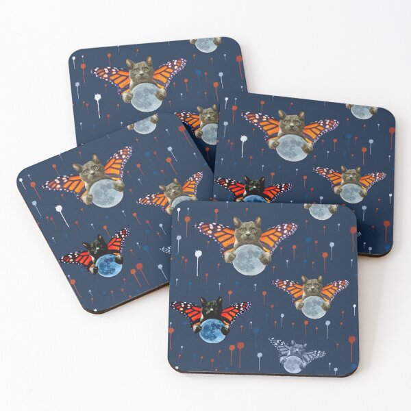 Item preview, Cat Butterfly with moon designed and sold by Blinkieyes.