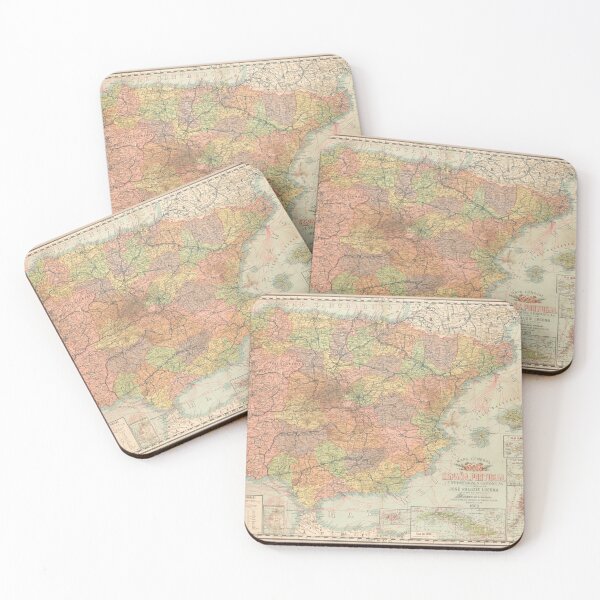Item preview, Vintage Map of Spain & Spanish Territories (1909) designed and sold by BravuraMedia.