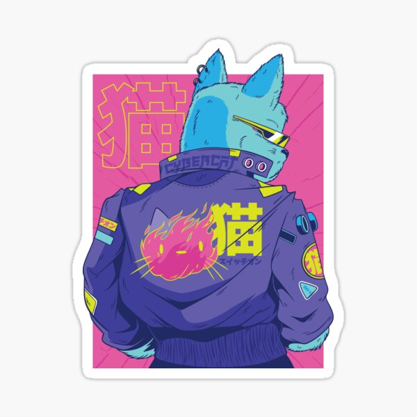 Item preview, Cyberpunk Cybercat designed and sold by Tylernotcreator.