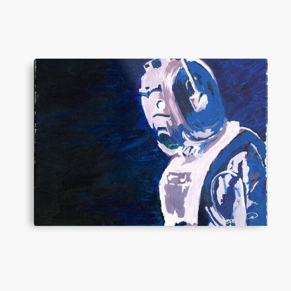 Excellent Leader - Cyberman Painting Metal Print