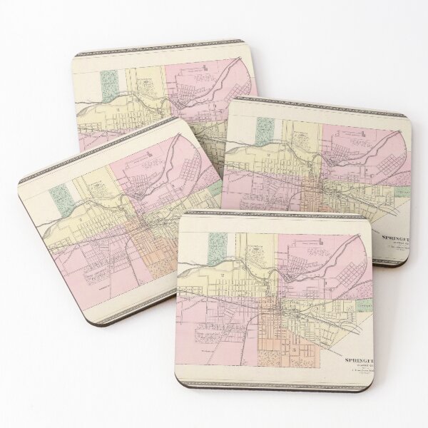 Item preview, Vintage Map of Springfield OH (1892) designed and sold by BravuraMedia.