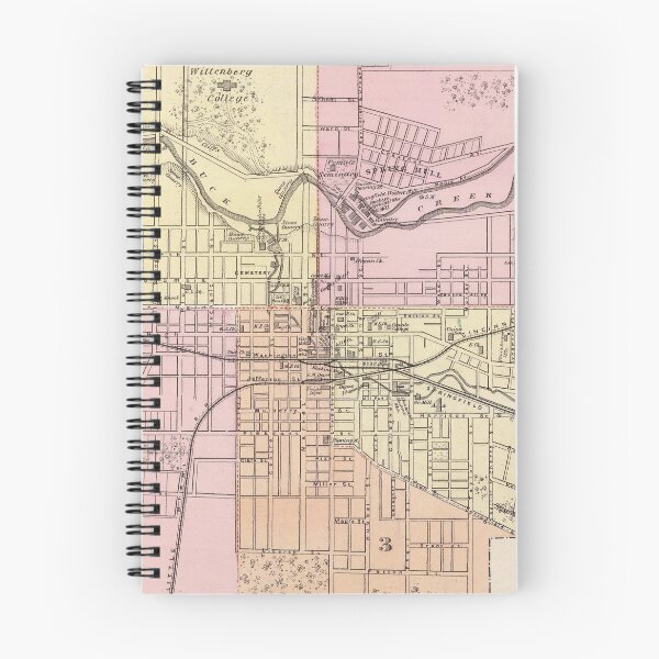 Item preview, Vintage Map of Springfield OH (1892) designed and sold by BravuraMedia.