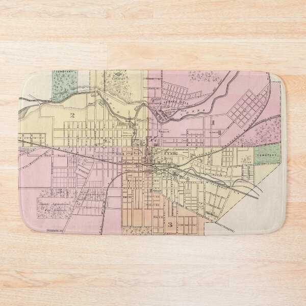 Item preview, Vintage Map of Springfield OH (1892) designed and sold by BravuraMedia.