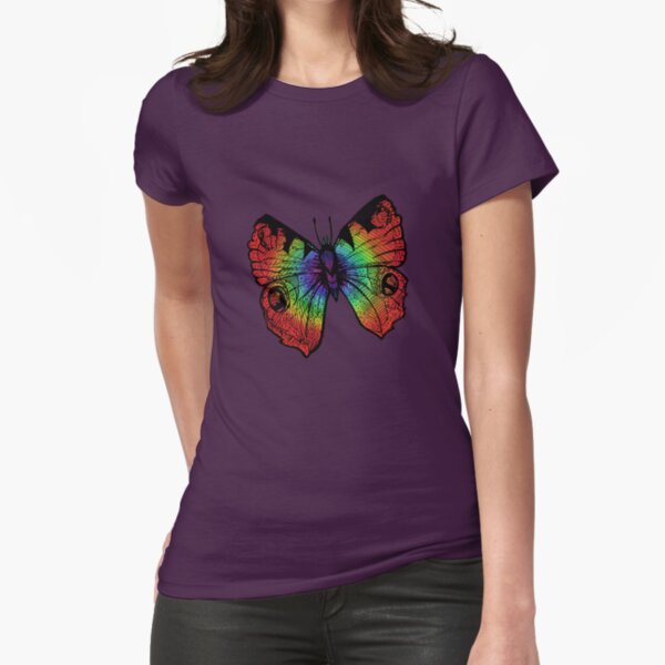 Butterfly 3 Adults Fitted T-Shirt