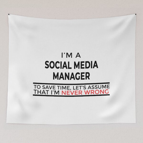Aperçu de l'œuvre Social Media Manager Gift | Present For Men Women créée et vendue par CreaComMerch.