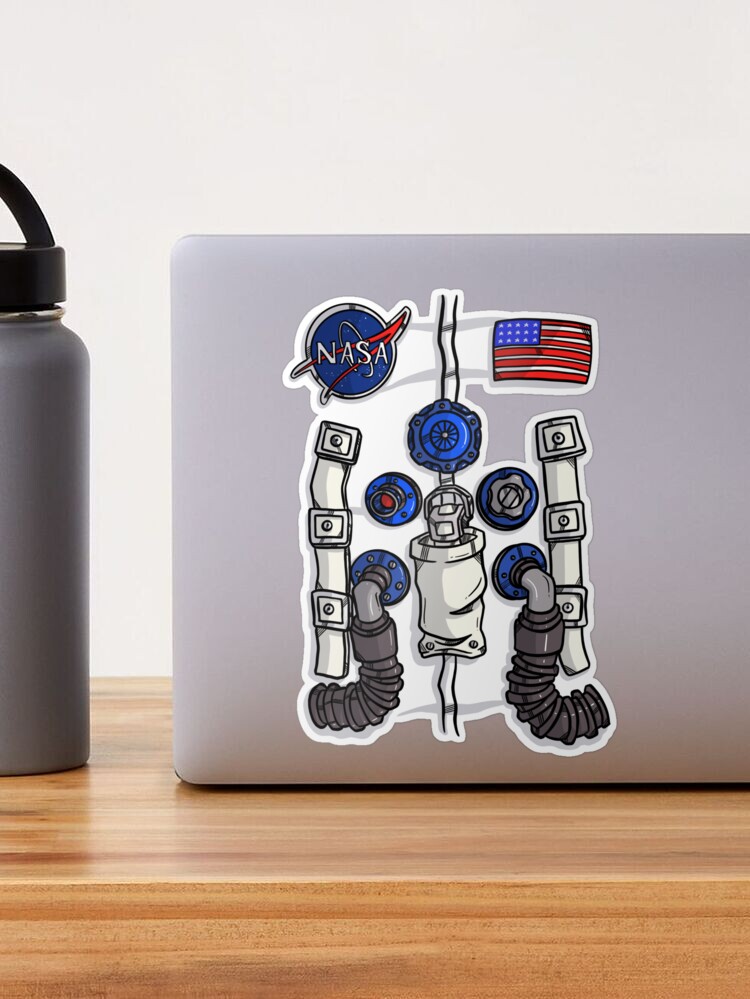 Gift for Space Agency Lover Funny Costume NASA Astronaut Sticker for Sale  by Anumber1