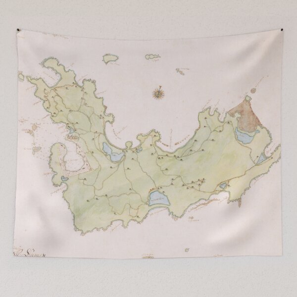 Item preview, Vintage Map of St Barts Island (1785) designed and sold by BravuraMedia.