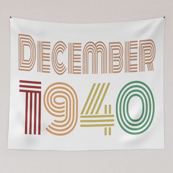 Item preview, Happy 80th Birthday, Happy Eighties Anniversary, born in December 1940 designed and sold by marosharaf.