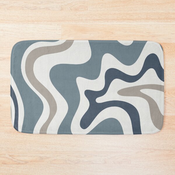 Item preview, Liquid Swirl Contemporary Abstract in Neutral Blue Grey on Nearly White designed and sold by kierkegaard.