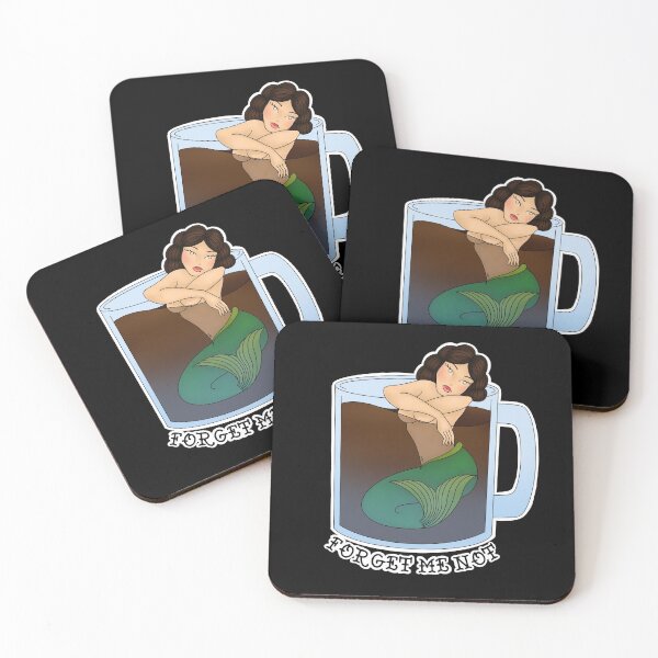Item preview, Forget Me Not Mermaid in Coffee Cup designed and sold by kristinafosmire.