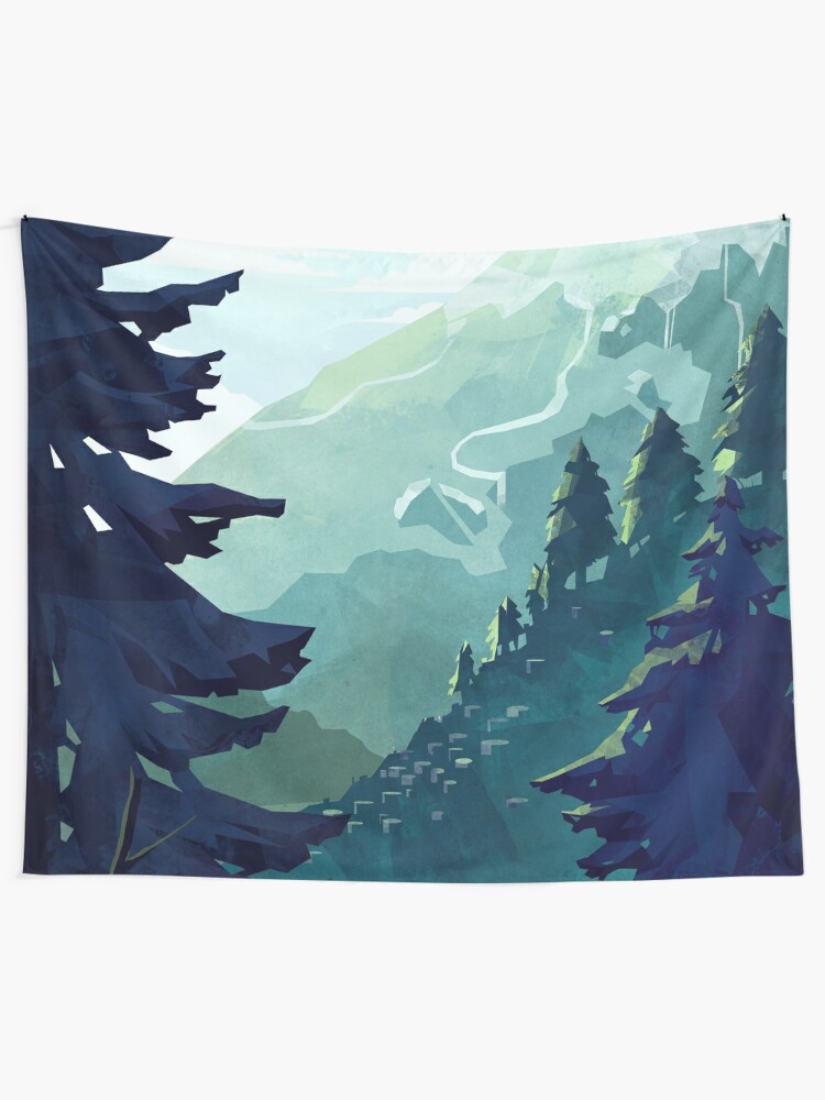 Alternate view of Canadian Mountain Tapestry