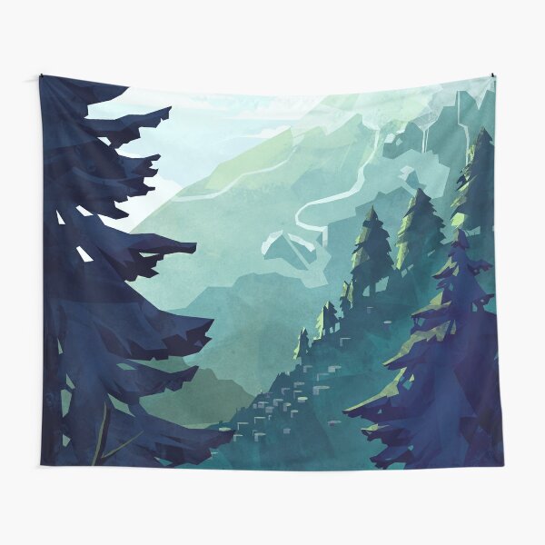 Canadian Mountain Tapestry