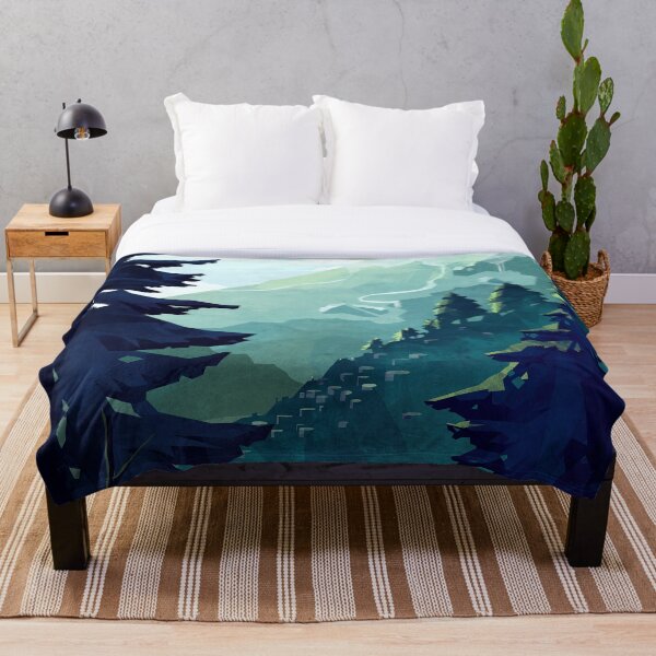 Canadian Mountain Throw Blanket