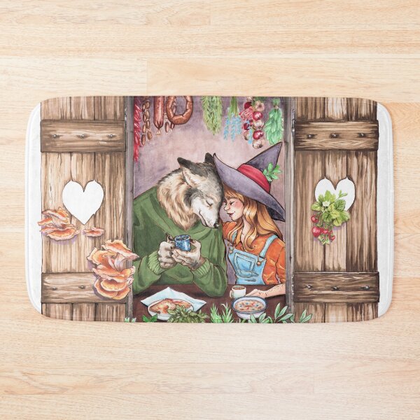 Item preview, The Wolfman and his Witch Share Breakfast designed and sold by Ashley Siehler.
