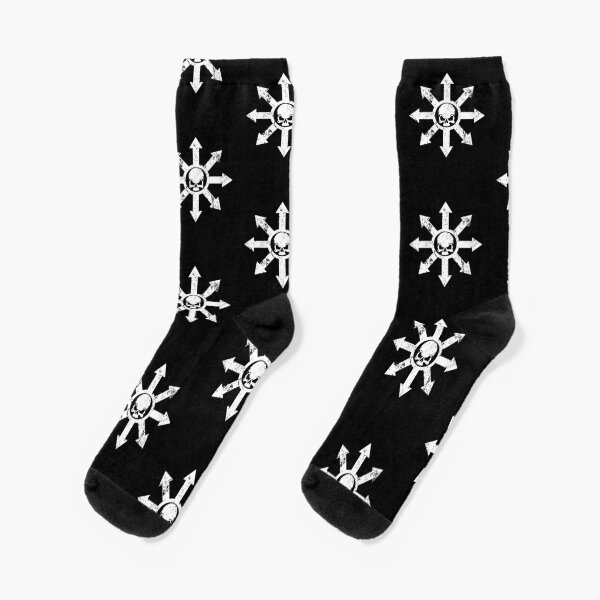 Mark of Chaos Distressed White Socks