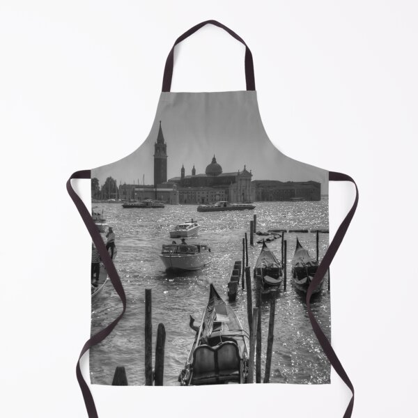Item preview, Gondolas in front of San Giorgio Maggiore - B&W designed and sold by tomg.