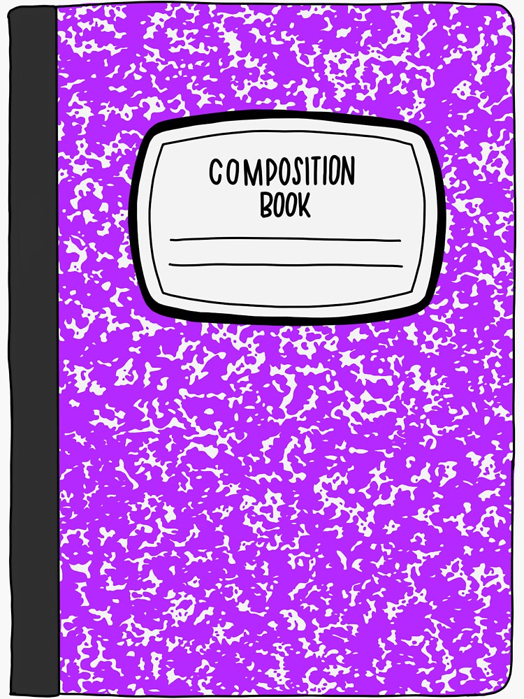"Purple Composition Notebook" Sticker for Sale by emelineclare Redbubble