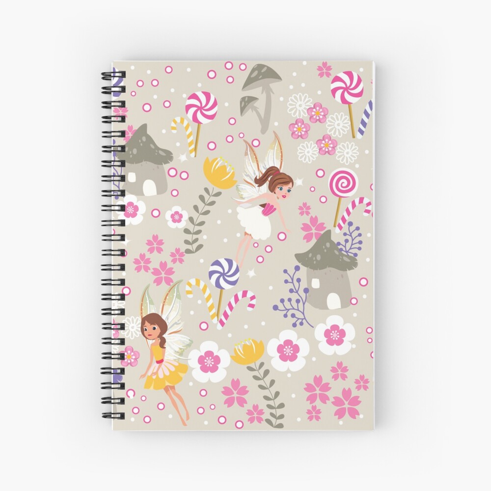 Beige Helper Fairies In Tommy Tinker's Village™ Spiral Notebook