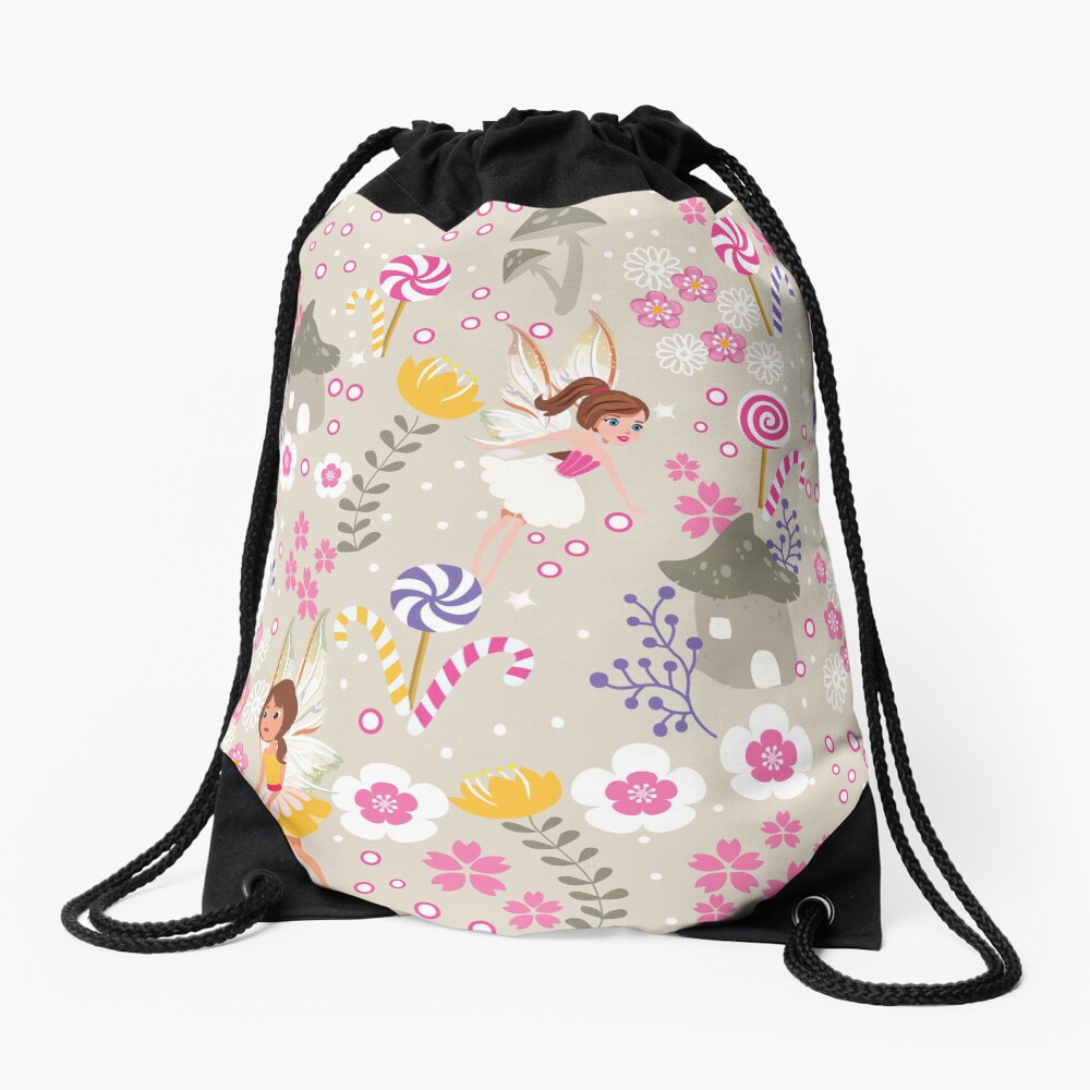 Beige Helper Fairies In Tommy Tinker's Village™ Drawstring Bag