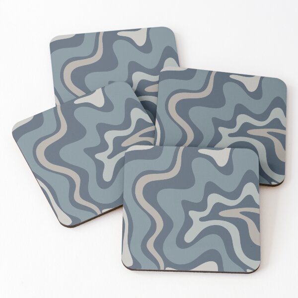 Item preview, Liquid Swirl Contemporary Abstract in Neutral Blue Grey designed and sold by kierkegaard.