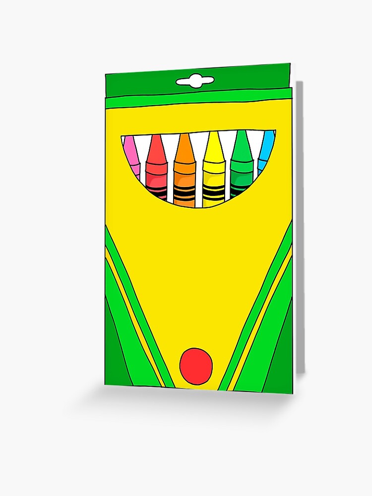 Crayon Box Greeting Card for Sale by Em Jones