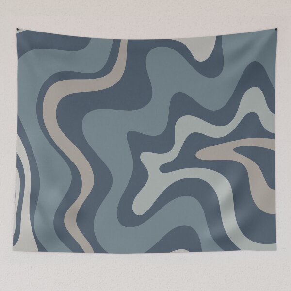 Item preview, Liquid Swirl Contemporary Abstract in Neutral Blue Grey designed and sold by kierkegaard.