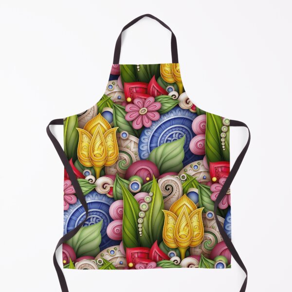 Item preview, Colored Nature Inspired Pattern with Floral Motifs designed and sold by lissantee.