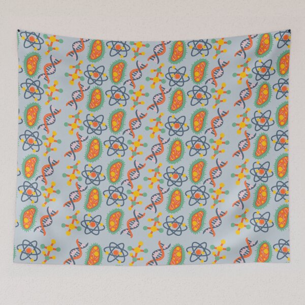 Item preview, Science Teacher Pattern with Light Blue Background designed and sold by WildeandCo.