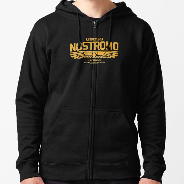 Nostromo| Alien Movie| Weyland| Retro Movie| Classic Movie Zipped Hoodie