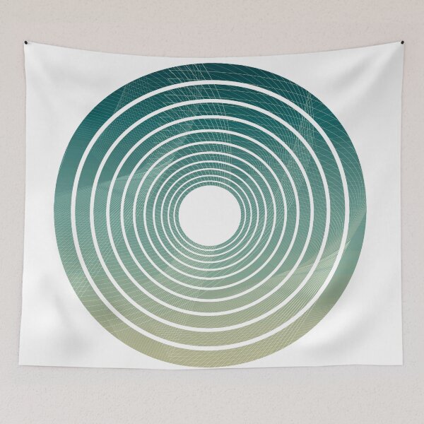 Item preview, Blue gold Geometric circle abstract designed and sold by Carolina Salazar.
