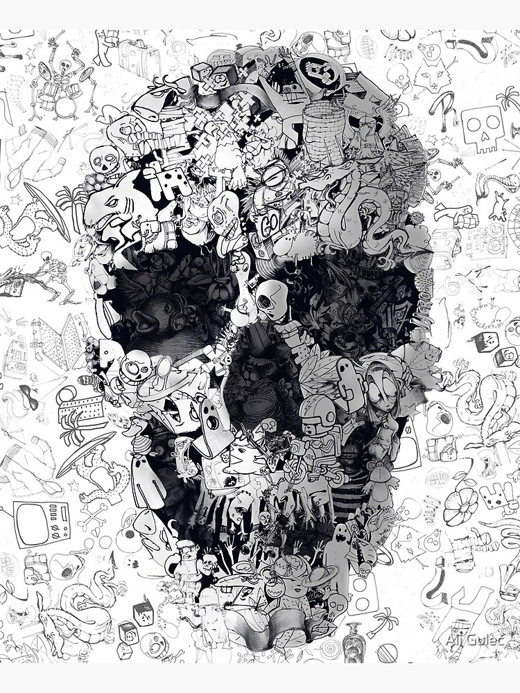 Doodle Skull by aligulec