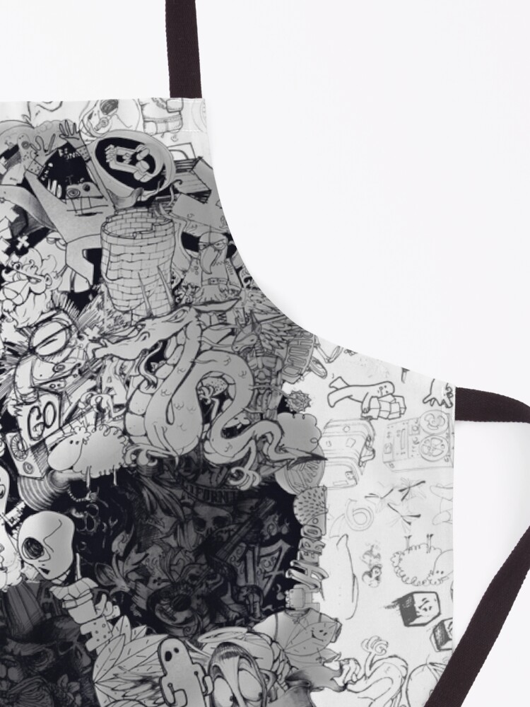 Alternate view of Doodle Skull Apron