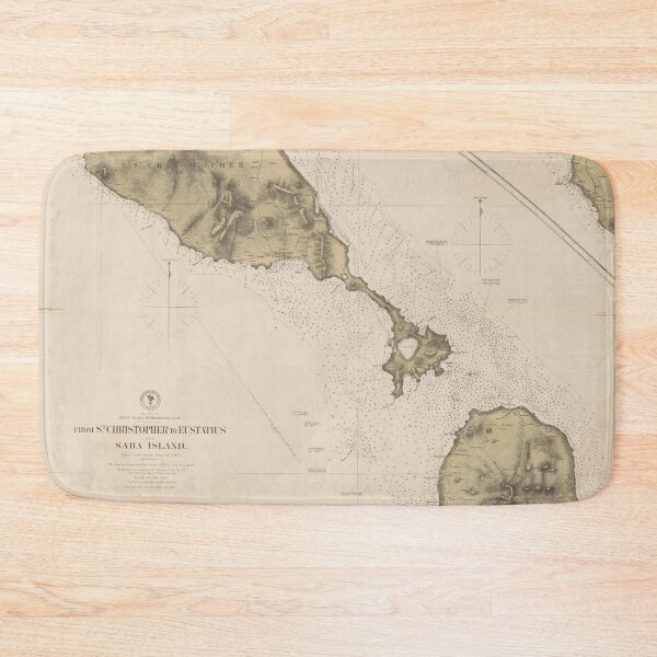 Item preview, Vintage Map of St Kitts & Nevis (1872) designed and sold by BravuraMedia.