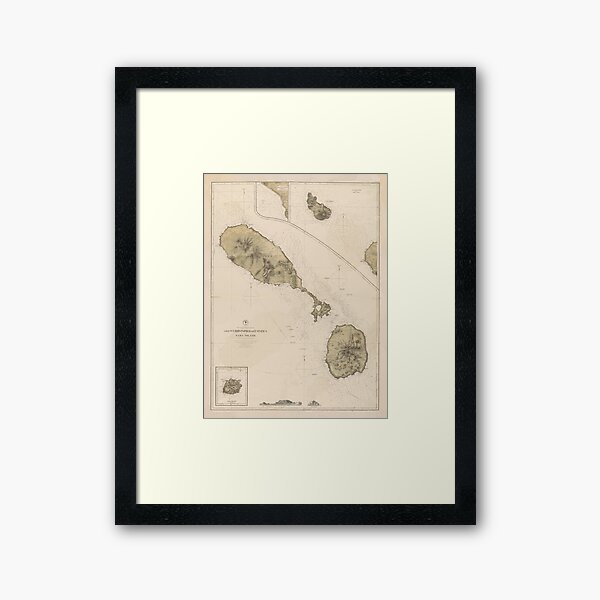Item preview, Vintage Map of St Kitts & Nevis (1872) designed and sold by BravuraMedia.